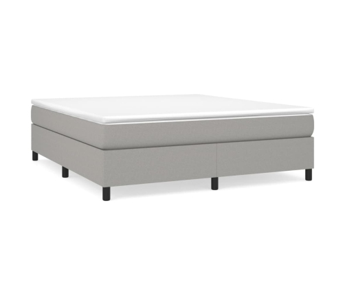Cama sin colchón tela gris claro 180x200 cm
