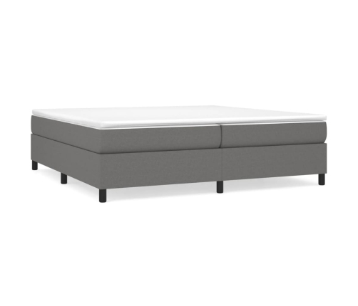 Estructura de cama tela gris oscuro 200x200 cm