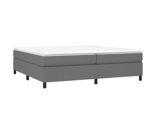 Estructura de cama tela gris oscuro 200x200 cm