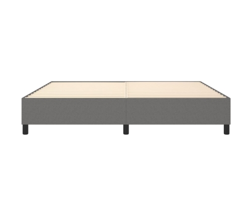 Estructura de cama tela gris oscuro 200x200 cm