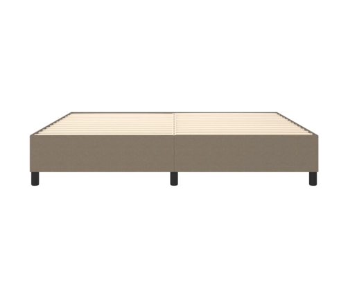 Cama sin colchón tela gris taupe 200x200 cm