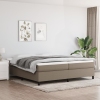 Cama sin colchón tela gris taupe 200x200 cm