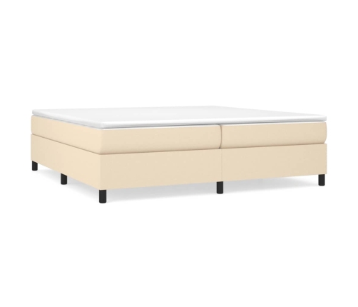 vidaXL Estructura de cama de tela color crema 200x200 cm