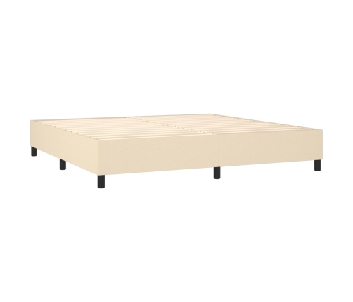 vidaXL Estructura de cama de tela color crema 200x200 cm