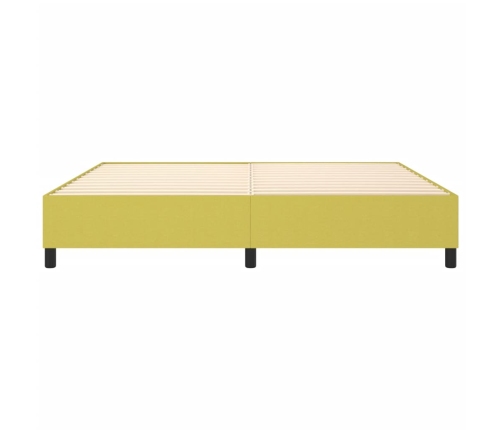 Estructura de cama sin colchón tela verde 200x200 cm