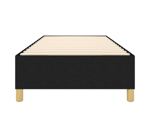 Estructura de cama sin colchón tela negro 80x200 cm