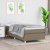 Estructura de cama sin colchón tela gris taupe 90x190 cm