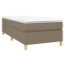 Estructura de cama sin colchón tela gris taupe 100x200 cm