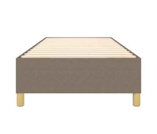 Estructura de cama sin colchón tela gris taupe 100x200 cm