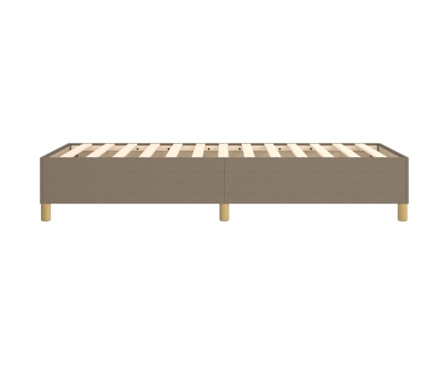 Estructura de cama sin colchón tela gris taupe 100x200 cm