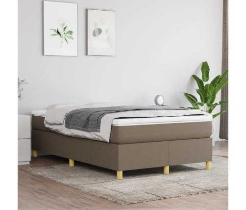 Estructura de cama de tela gris taupe 120x200 cm