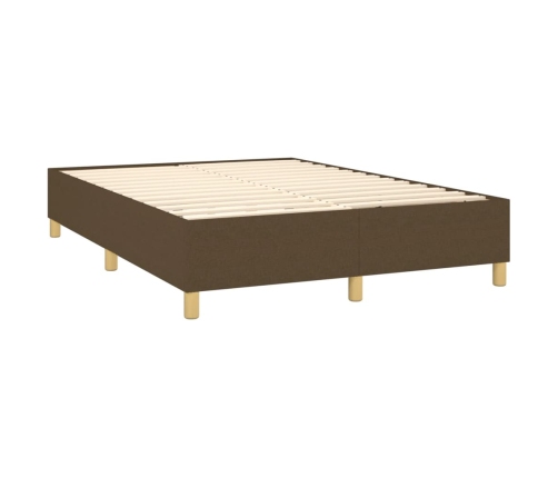 vidaXL Estructura de cama de tela marrón 140x190 cm