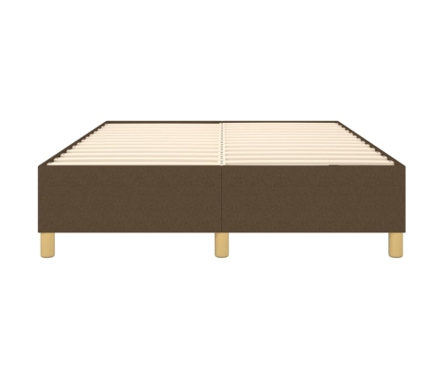 vidaXL Estructura de cama de tela marrón 140x190 cm