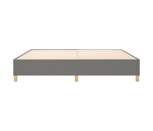 Estructura de cama sin colchón tela gris oscuro 140x200 cm