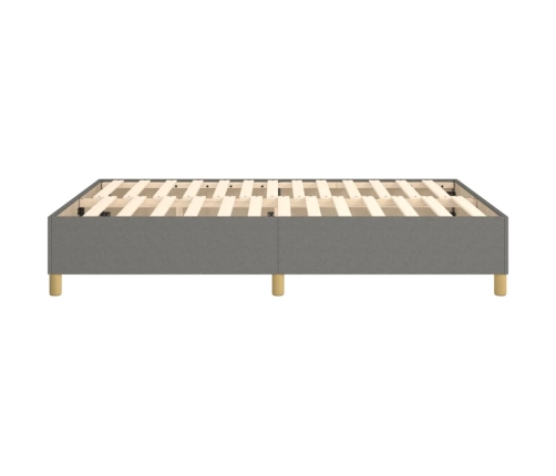 Estructura de cama sin colchón tela gris oscuro 140x200 cm