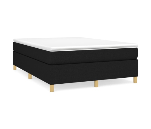 Cama sin colchón tela negro 140x200 cm