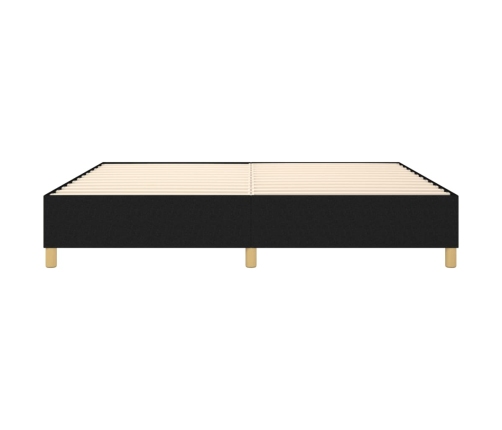 Cama sin colchón tela negro 140x200 cm