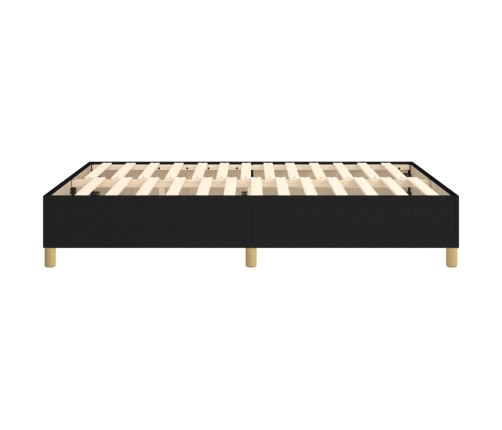 Cama sin colchón tela negro 140x200 cm
