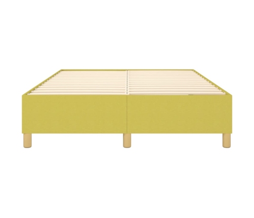 Estructura de cama sin colchón tela verde 140x200 cm