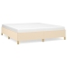 Cama sin colchón tela color crema 160x200 cm