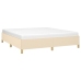 Cama sin colchón tela color crema 160x200 cm