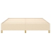 Cama sin colchón tela color crema 160x200 cm