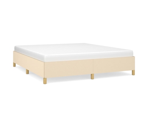 vidaXL Estructura de cama tela color crema 180x200 cm