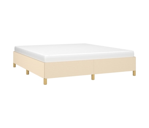 vidaXL Estructura de cama tela color crema 180x200 cm