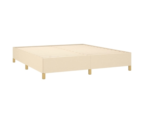 vidaXL Estructura de cama tela color crema 180x200 cm