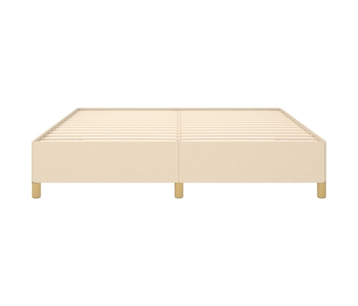 vidaXL Estructura de cama tela color crema 180x200 cm