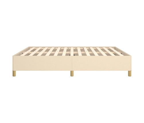 vidaXL Estructura de cama tela color crema 180x200 cm