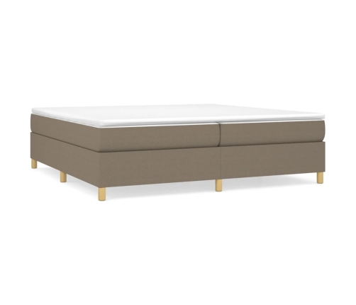 vidaXL Estructura de cama de tela gris taupe 200x200 cm