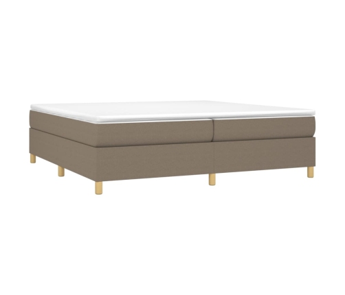 vidaXL Estructura de cama de tela gris taupe 200x200 cm