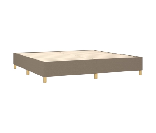 vidaXL Estructura de cama de tela gris taupe 200x200 cm