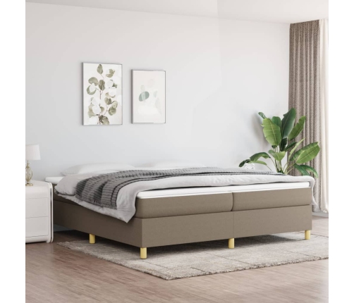 vidaXL Estructura de cama de tela gris taupe 200x200 cm