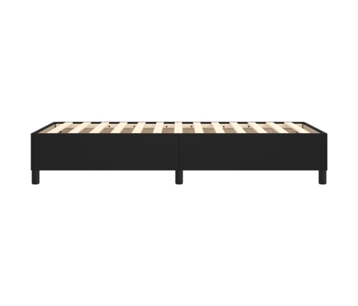 Estructura de cama cuero sintético negro 90x190 cm