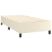 Estructura de cama cuero sintético color crema 90x190 cm