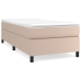 Estructura cama sin colchón cuero sintético capuchino 90x200 cm