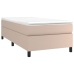 Estructura cama sin colchón cuero sintético capuchino 90x200 cm