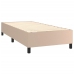 Estructura cama sin colchón cuero sintético capuchino 90x200 cm