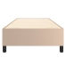Estructura cama sin colchón cuero sintético capuchino 90x200 cm