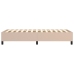Estructura cama sin colchón cuero sintético capuchino 90x200 cm