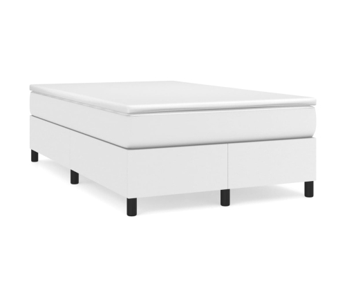 vidaXL Estructura de cama de cuero sintético blanco 120x200 cm