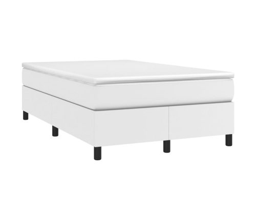 vidaXL Estructura de cama de cuero sintético blanco 120x200 cm