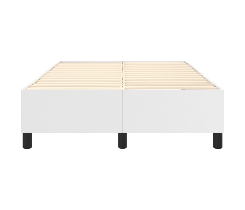 vidaXL Estructura de cama de cuero sintético blanco 120x200 cm