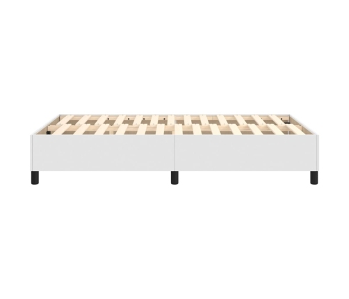 vidaXL Estructura de cama de cuero sintético blanco 120x200 cm