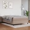 Estructura cama sin colchón cuero sintético capuchino 140x190cm