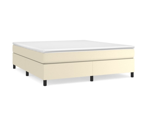 vidaXL Estructura de cama de cuero sintético color crema 160x200 cm