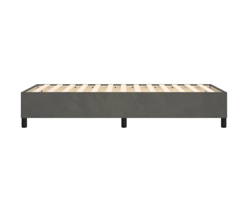 Estructura de cama sin colchón terciopelo gris oscuro 80x200 cm