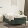 Estructura de cama sin colchón terciopelo verde oscuro 80x200cm